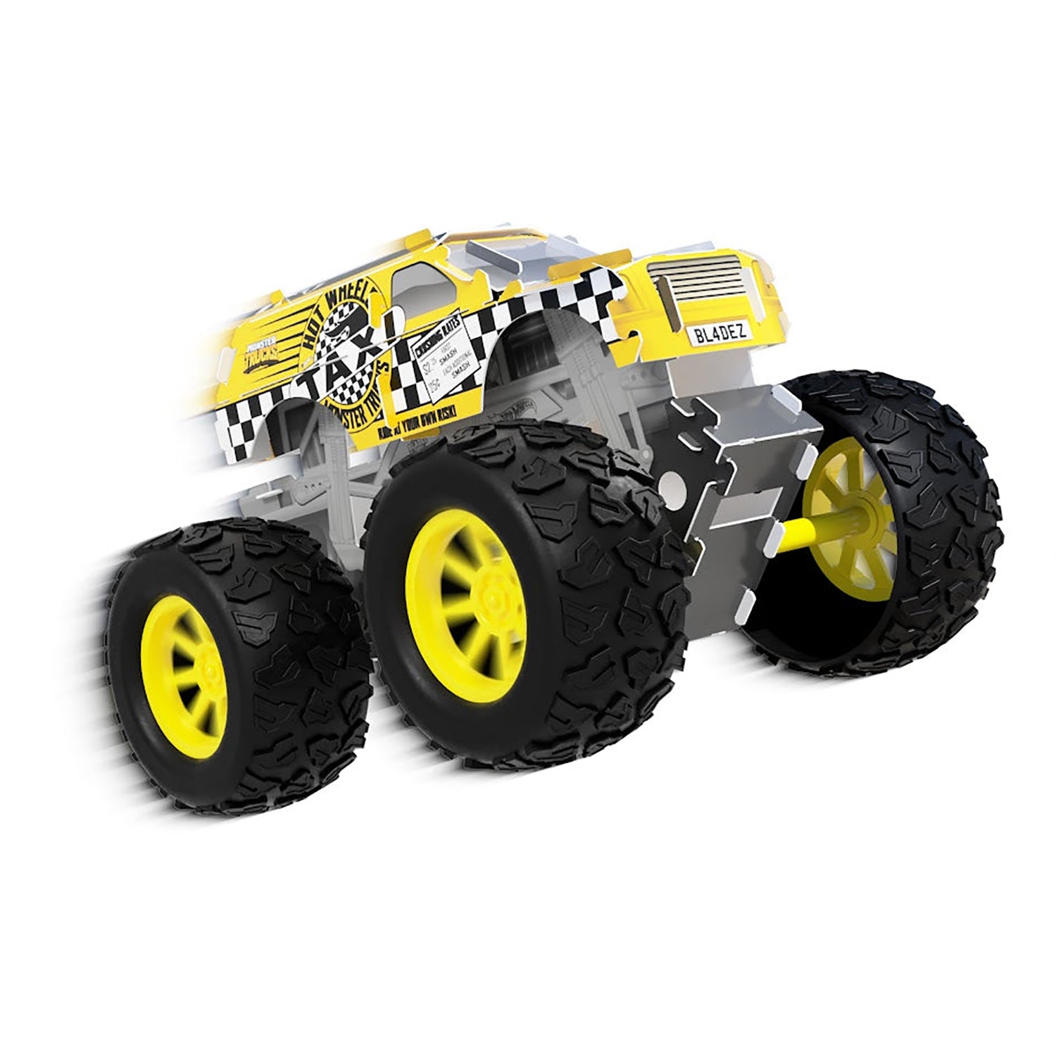 BLADEZ TOYZ - Hot Wheels Monster Truck Maker Kitz - Kit di Montaggio 4x4 con Trazione a Retrocarica